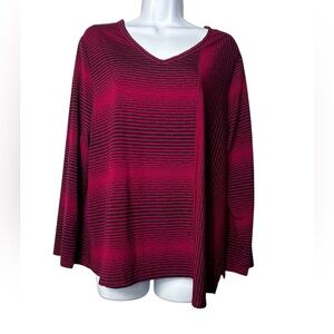 Habitat Clothes to Live In Pullover Long Sleeve Top Size Large Red